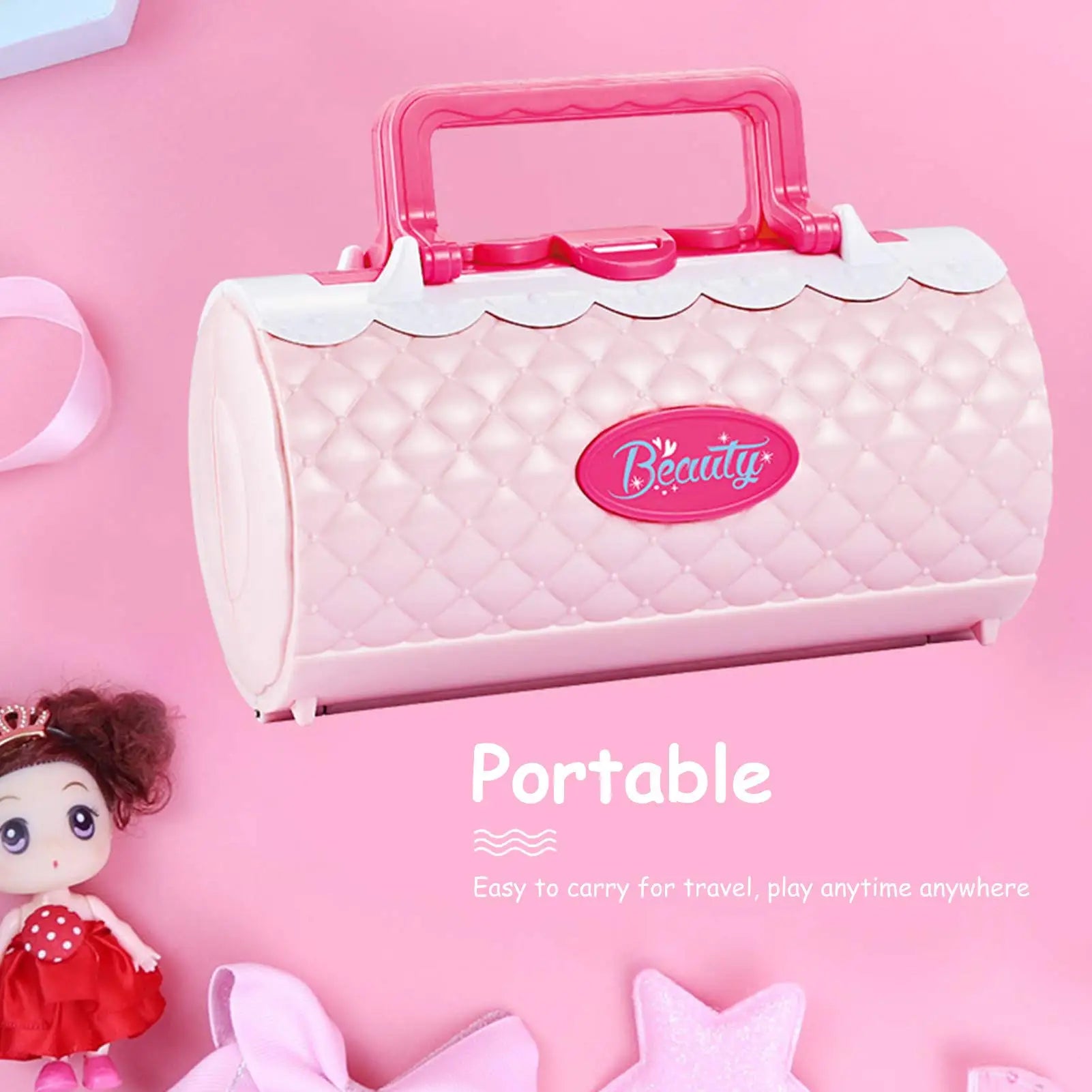 KTX-023187 Kids Pretend Makeup Toy Set - Water-soluble Cosmetics for Creative Play, Ages 2-13