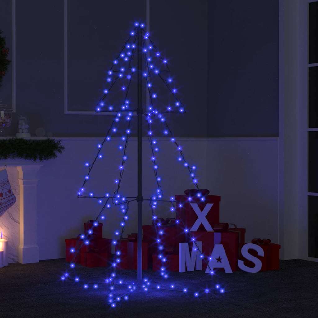HKM-023315 Indoor and Outdoor Cone-Shaped Christmas Tree with 160 LED Lights and 8 Lighting Effects, Waterproof Decoration
