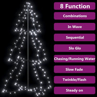 HKM-023315 Indoor and Outdoor Cone-Shaped Christmas Tree with 160 LED Lights and 8 Lighting Effects, Waterproof Decoration