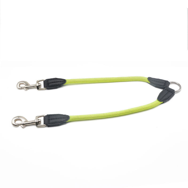 HKM-023315 Reflective Double-Headed Nylon Dog Leash - Scalable, Durable Design for Small to Medium Dogs