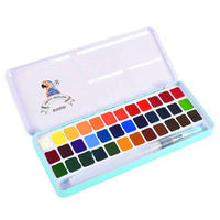 HKM-023443 Meiliang Solid Watercolor Paint Set - Available in 24 or 36 Vibrant Colors, Environmentally Friendly and Non-Toxic