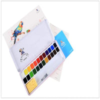 HKM-023443 Meiliang Solid Watercolor Paint Set - Available in 24 or 36 Vibrant Colors, Environmentally Friendly and Non-Toxic