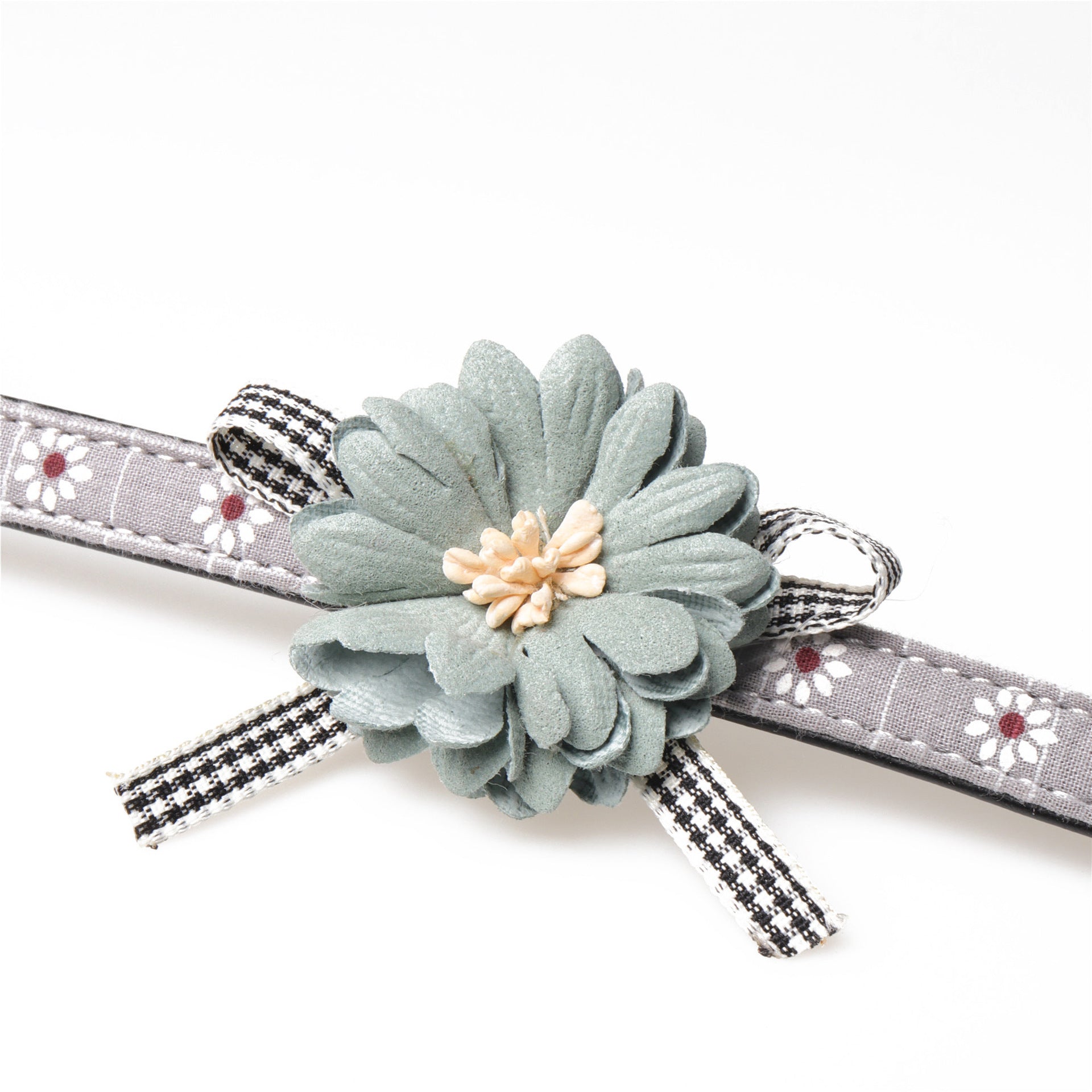 HKM-023507 Adjustable PU Dog and Cat Collar in Pink or Gray - Available in Multiple Sizes