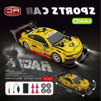 HKM-023507 High-Speed 1:20 Remote Control Drift Racing Car with 4WD, LED Lights, and Replaceable Tires