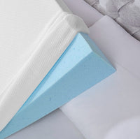 HKM-023507 Wedge Pillow for Elevated Support with 100% Polyester Cover and Memory Foam Comfort