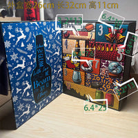 HKM-023635 12-Grid Christmas Countdown Gift Box - Empty Calendar Box for Holiday Surprises