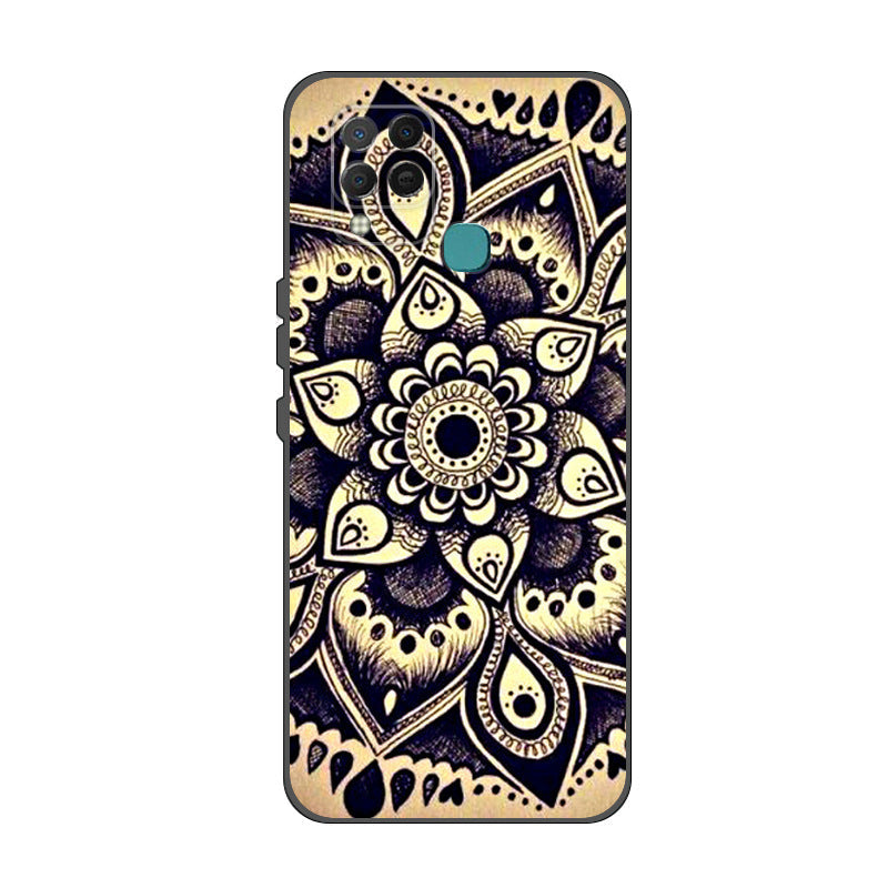 HKM-023763 Transparent TPU Painted Mobile Phone Case for Infinix Hot 10S / Hot 10S NFC / Hot 10T - Flexible & Durable Design