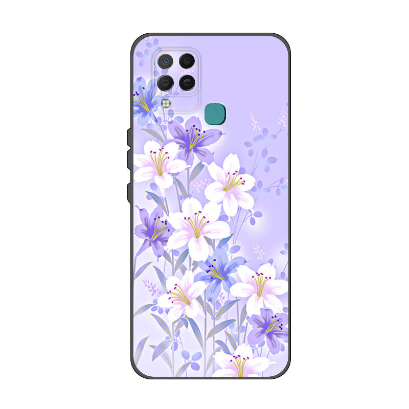 HKM-023763 Transparent TPU Painted Mobile Phone Case for Infinix Hot 10S / Hot 10S NFC / Hot 10T - Flexible & Durable Design