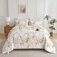 HKM-023827 Twin Duvet Cover Set with Pillowcase - Stylish and Versatile Designs for Bedroom