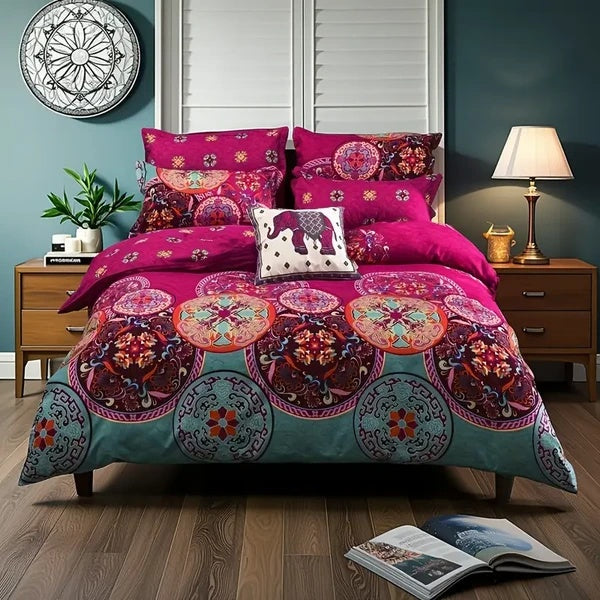 HKM-023827 Twin Duvet Cover Set with Pillowcase - Stylish and Versatile Designs for Bedroom