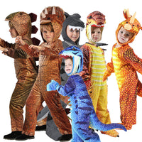 HKM-023955 Dinosaur Costume for Kids - Tyrannosaurus & Triceratops Parent-Child Cosplay Outfits for Halloween and Christmas
