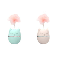 HKM-023955 Interactive Cat Feather Toy with Plastic Tumbler Design, 7x9cm, Available in Blue and Pink