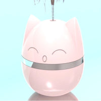 HKM-023955 Interactive Cat Feather Toy with Plastic Tumbler Design, 7x9cm, Available in Blue and Pink