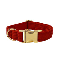 HKM-024019 Corduroy Pet Collar and Leash Set with Bow and Vest for Dogs