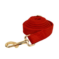 HKM-024019 Corduroy Pet Collar and Leash Set with Bow and Vest for Dogs