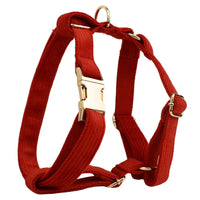 HKM-024019 Corduroy Pet Collar and Leash Set with Bow and Vest for Dogs