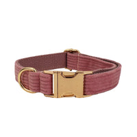 HKM-024019 Corduroy Pet Collar and Leash Set with Bow and Vest for Dogs