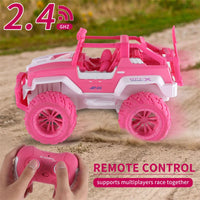HKM-024083 Remote Control Pink Off-road Climbing Truck Toy for Ages 5 and Up, High-speed RC Vehicle, 1:12 Scale with Controller
