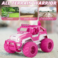 HKM-024083 Remote Control Pink Off-road Climbing Truck Toy for Ages 5 and Up, High-speed RC Vehicle, 1:12 Scale with Controller