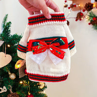 HKM-024083 Warm Christmas and New Year Pet Sweater in Red and Green for Sizes XS-XL