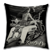 HKM-024211 Plush Decorative Pillow Cushion - People Pattern, 45x45cm for Home and Outdoor Spaces