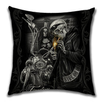 HKM-024211 Plush Decorative Pillow Cushion - People Pattern, 45x45cm for Home and Outdoor Spaces