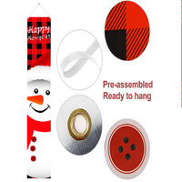 HKM-024275 Christmas Door Curtain with Santa Claus Pattern for Holiday Decor - Polyester, 180CM x 30CM