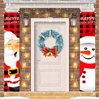 HKM-024275 Christmas Door Curtain with Santa Claus Pattern for Holiday Decor - Polyester, 180CM x 30CM
