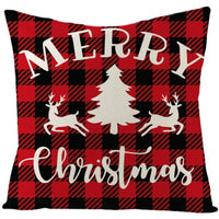 HKM-024339 Christmas-Themed Cartoon Anime Linen Pillowcase, Modern Simple Design, 45x45cm