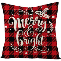 HKM-024339 Christmas-Themed Cartoon Anime Linen Pillowcase, Modern Simple Design, 45x45cm