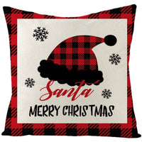 HKM-024339 Christmas-Themed Cartoon Anime Linen Pillowcase, Modern Simple Design, 45x45cm