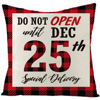 HKM-024339 Christmas-Themed Cartoon Anime Linen Pillowcase, Modern Simple Design, 45x45cm