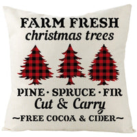HKM-024339 Christmas-Themed Cartoon Anime Linen Pillowcase, Modern Simple Design, 45x45cm
