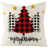 HKM-024339 Christmas-Themed Cartoon Anime Linen Pillowcase, Modern Simple Design, 45x45cm