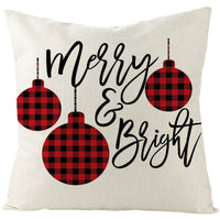 HKM-024339 Christmas-Themed Cartoon Anime Linen Pillowcase, Modern Simple Design, 45x45cm