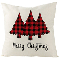 HKM-024339 Christmas-Themed Cartoon Anime Linen Pillowcase, Modern Simple Design, 45x45cm