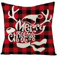 HKM-024339 Christmas-Themed Cartoon Anime Linen Pillowcase, Modern Simple Design, 45x45cm