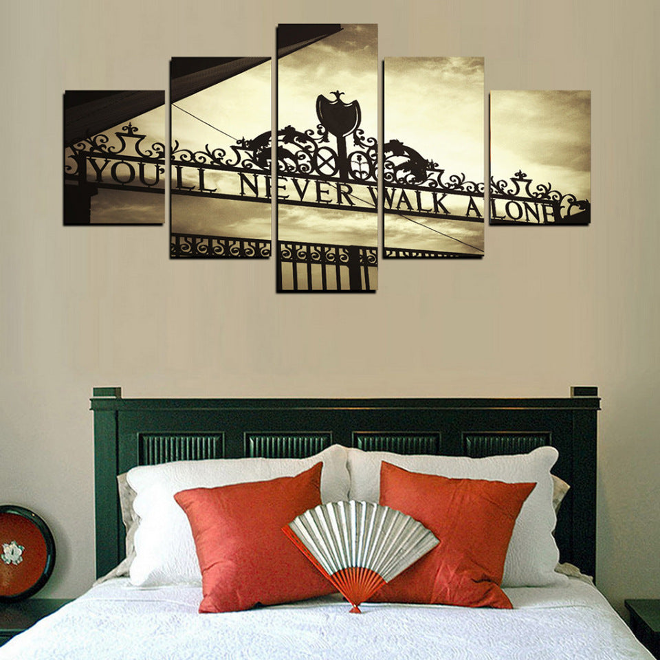 KTX-024339 Liverpool Football "You Will Never Walk Alone" HD Print Multi-Piece Canvas Decorative Artwork