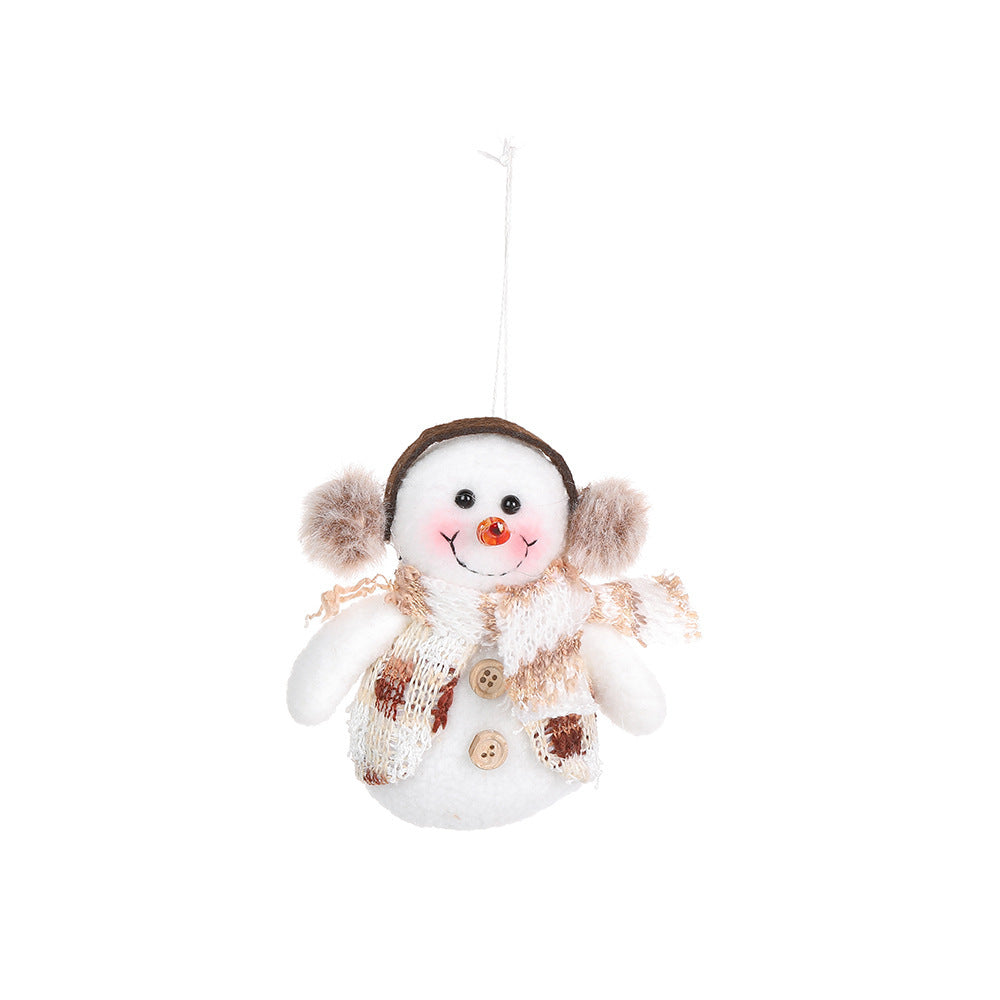 HKM-024467 Christmas-Themed Knitted Hat and Scarf Set with Snowman and Holiday Characters
