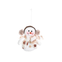 HKM-024467 Christmas-Themed Knitted Hat and Scarf Set with Snowman and Holiday Characters