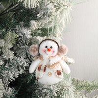 HKM-024467 Christmas-Themed Knitted Hat and Scarf Set with Snowman and Holiday Characters