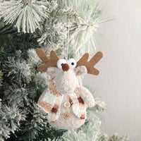 HKM-024467 Christmas-Themed Knitted Hat and Scarf Set with Snowman and Holiday Characters