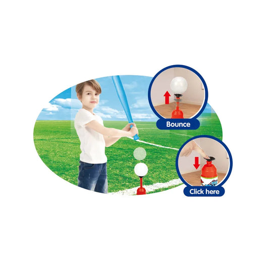 HKM-024467 Kids Softball Training Game Launcher Toy for Ages 2 to 13 - Practice Target Toss Set