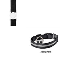 HKM-024531 Adjustable LED Dog Collar with Silicone Locator for Night Safety - Multiple Modes and Sizes Available