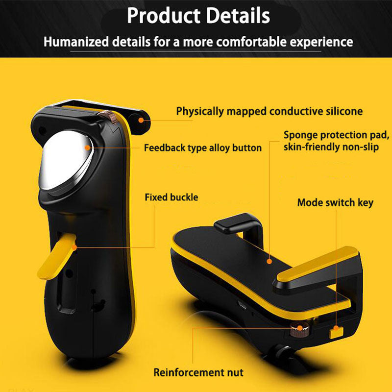 HKM-024531 Gaming Tablet Controller with Ergonomic Chicken Handle, Force Feedback, Compatible with Smartphones