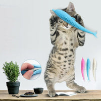 HKM-024595 Silicone Cat Toothbrush Toy for Dental Care - 2.7x17.4cm