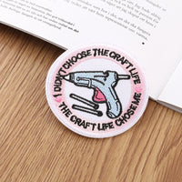 HKM-024659 Round Embroidery Patch Badge for Clothing, Shoes, Hats, and Accessories - 6.5cm Polyester Stickers