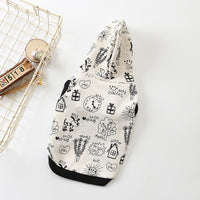 HKM-024915 Casual Cotton Cartoon Hooded Short-Sleeved Sweater Vest in Beige and Gray
