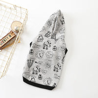 HKM-024915 Casual Cotton Cartoon Hooded Short-Sleeved Sweater Vest in Beige and Gray
