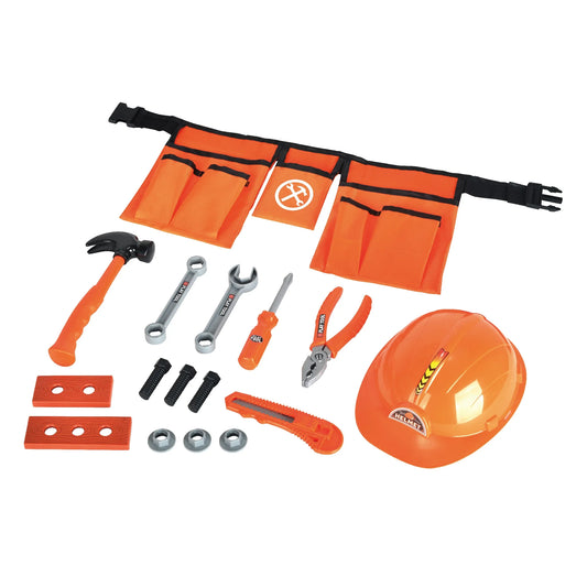 HKM-024915 Deluxe Plastic Carpenter Tool Play Set for Kids Ages 3 and Up